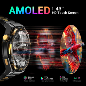 Blackview W90 Pro Outdoor Smart <b>Watches</b> with <b>GPS</b>, 1.43" AMOLED Display, 900mAh/ 20Days Standby, Waterproof Sport <b>Watch</b> for Men - Product Image 3