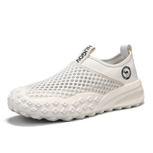 Baskets en maille à bout pointu tricotées légères pour hommes et femmes <span class=keywords><strong>lacets</strong></span> à plate-forme à enfiler chaussures de sport douces et paresseuses - Product Image 4