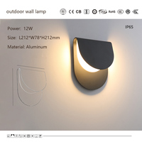 Lampe murale LED extérieure étanche IP65 9W, éclairage décoratif extérieur pour utilisation en extérieur