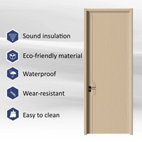 Porte intérieure en bois au style minimaliste, résistante à l'humidité, avec apprêt blanc, idéale pour salle de bain, cuisine et salon – Offre Spéciale