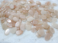 Perles plates en pierre d'aventurine rose à facettes pour la fabrication de bijoux