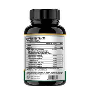 Gélules d'Oméga <span class=keywords><strong>3</strong></span>, 6, 7 et 9 à base de plantes, <span class=keywords><strong>huile</strong></span> de lin, d'<span class=keywords><strong>olive</strong></span>, de borragine et de sacha inchi pour soutenir la santé cardiaque, cérébrale, cutanée et oculaire - Product Image 5