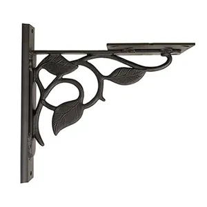 JH-Mech Post Mounted Weather Resistant Decorative Black Heavy Duty Metal Mailbox Mounting Bracket