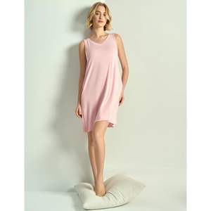 Camisón Personalizado para Mujer, Camisón sin Mangas de Viscosa de Bambú, Ropa de Dormir Suave de Modal para Verano con Bolsillos - Product Image 2