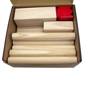 Kubb Yard Set di giochi scacchi vichinghi gioco da combattimento all'aperto gioco da cortile in legno Set di giochi da giardino per adolescenti famiglia di adulti - Product Image 5