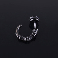 Pendientes de cola de garra de águila para hombre, joyería de acero inoxidable con cierre de tuerca, estilo Hip hop, Rock, Punk