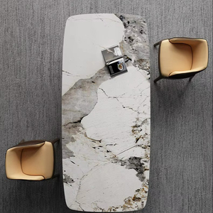 ชุดโต๊ะอาหารทันสมัย 8 ที่นั่ง พร้อมเก้าอี้ ฐานสแตนเลส คุณภาพดี - Product Image 1