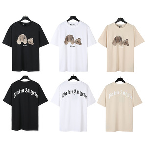 T-shirt Unisex Palm Angels Broken Bear Cartoon, Vestibilità Larga, Manica Corta, Primavera Estate, per Coppie, Puro Cotone 240g - Vendita all'Ingrosso Transfrontaliera - Product Image 5