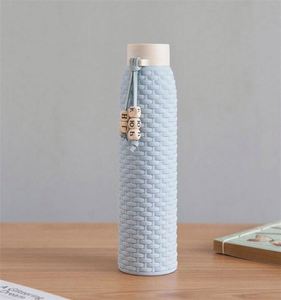 2022 New Fashion Portable Glass Drinking <b>Milk</b> <b>Carton</b> Glass Cup pink Blue Green Color <b>Kids</b> School Water Bottle with Lid - Product Image 2