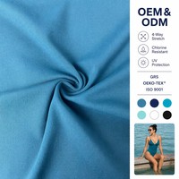 Tela de Tricot de Poliéster y Spandex Suave de 185 g/m², Diseño Personalizado, Antipilling, Secado Rápido, para Trajes de Baño