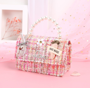 Sac à main mini en perles fait main de style princesse avec une courte poignée - Product Image 2