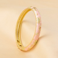 Bracelet Rétro en Émail Cloisonné Soie, Bijou de Main Créatif en Émail Ouvert pour Femme, Bijou Commémoratif de Voyage pour Femme