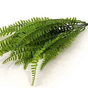 Fern en plastique pour plantes vertes, feuilles de gazon péruvien, pour usage mural, 45cm de long, 50 pièces - Product Image 1