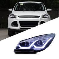 Phares avant LED de haute qualité pour Ford Kuga 2013-2016, ensemble de lentilles bifocales, accessoires en promotion, nouvelle mise à niveau