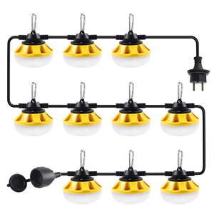 Aansluitbare Ip65 Waterdichte Eu Plug Werk Lichtslingers 220V Festoon Verlichting Voor Bouwplaats, Jobsite Verlichtingsketting