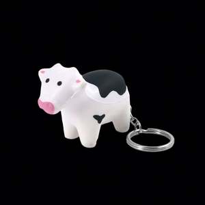 Porte-clés anti-stress en forme de vache, cadeaux promotionnels en gros, personnalisables, porte-clés anti-stress vache laitière - Product Image 3