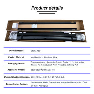 Housse enroulable en vinyle souple pour couvercle de tonneau 2019-2023 pour <span class=keywords><strong>Ford</strong></span> <span class=keywords><strong>F</strong></span>-150 Ranger/Ranger <span class=keywords><strong>Raptor</strong></span> 6 '(73 '') accessoires de ramassage de lit - Product Image 5
