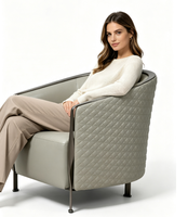 Fauteuil de salon capitonné moderne de luxe pour hall d'hôtel, villa, salle d'exposition, projet de mobilier commercial