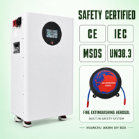 Boîtier de batterie LiFePO4 DIY 48V 51.2V 16kWh 314Ah 300Ah avec coque métallique et BMS JK PACE 200A pour système de stockage d'énergie solaire