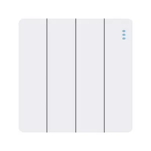 4 Gang 1 Way White Switch Modern Uk Electrical Pc Panel Light Switches House Switches And Socket