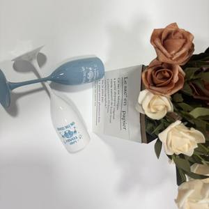 كأس نبيذ أحمر شفاف من البلاستيك PS للتجارة عبر الحدود، تصميم كلاسيكي محمول قابل لإعادة الاستخدام بسعة 201-300 مل - Product Image 2