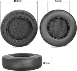 Almohadillas de Repuesto para Auriculares <span class=keywords><strong>Corsair</strong></span> <span class=keywords><strong>Virtuoso</strong></span>, de Cuero Proteico de Alta Calidad, Cómodas - Product Image 2
