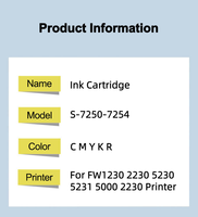 Cartouche d'encre compatible 1000 ml S-7250 S-7251 S-7252 S-7253 S-7254 pour Riso Comcolor FW1230 FW2230 FW5230 FW5231 FW5000 FW2230