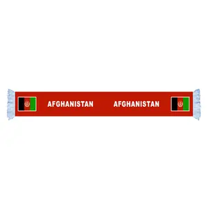 Customized Logo Polyester Material 15*135cm Afghanistan Shred Flag Scarf for Decoration