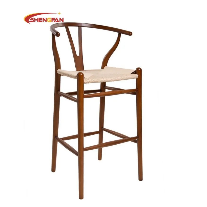 كرسي طاولة بسعر الجملة من المصنع تصميم عتيق كرسي طاولة خشبي للحديقة المنزل لون جوز الهند كراسي طاولة طعام