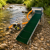 Laveuse d'or alluvionnaire portable pour la récupération de l'or placer et l'extraction de sable de rivière