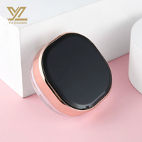 Boîtier compact vide pour poudre pressée, vente en gros, avec miroir de courtoisie, étui de rangement cosmétique, pour poudre libre, à couvercle rabattable, en plastique imprimé UV