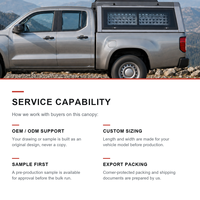 Capot rigide pour camion avec plateforme de toit, topper de benne noir mat, fenêtres latérales ouvrables et verrouillables, OEM