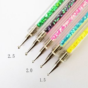 Lot de 5 stylos double embout pour nail art, stylo de photothérapie, outil de dessin de lignes et de fleurs, manche en plastique - Product Image 2