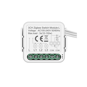 ZigBeeスマートホームAPPリモート隠しスイッチ音声リモコン3ウェイシングル消防モジュール - Product Image 1