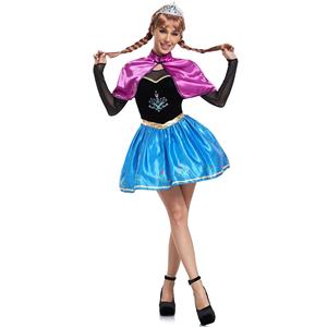 Costumes de princesse de contes de fées, Halloween, Anime, Anna, Elsa, costumes de princesse pour adultes, costume de cosplay de la <span class=keywords><strong>Reine</strong></span> <span class=keywords><strong>des</strong></span> <span class=keywords><strong>neiges</strong></span>, déguisement de mascarade - Product Image 5