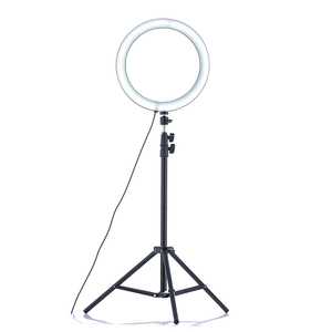 Anneau lumineux LED professionnel pour studio photo avec filtre, miroir et trépied – Lampe annulaire LED pour la photographie - Product Image 2