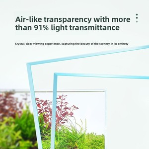 Acquario da Scrivania in Vetro Super Bianco, <span class=keywords><strong>Habitat</strong></span> per <span class=keywords><strong>Tartarughe</strong></span>, Piccolo Acquario Ecologico per Piante Acquatiche - Product Image 2