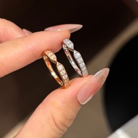 Bague en moissanite en argent S925, style tendance, personnalisée, sertie de diamants, pour mariage et fiançailles, pour femme