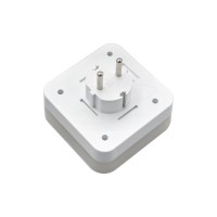 Adaptateur de prise murale européenne E-SUN Pure Whiteness 230V 2 ports USB, prise de type allemand, 2 prises, mise à la terre standard, usage commercial