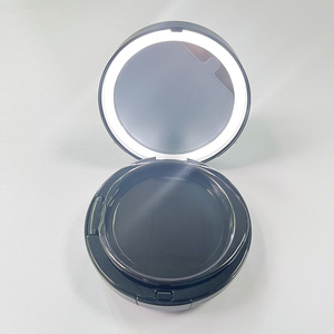 Nouveau Miroir Rond à Double Couche avec Lumière LED Rechargeable, Fond de Teint <span class=keywords><strong>BB</strong></span> CC Crème Cosmétique Rechargeable, Boîte à Coussin d'Air 15g avec Miroir - Product Image 2