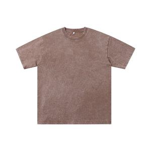 Venta al por mayor personalizado Vintage Oversize ácido lavado camiseta 250 Gsm algodón pesado Casual diseño de impresión en blanco camiseta para hombres - Product Image 4