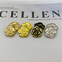 14MM 16MM 18MM 20MM 22MM 25MM Kancing Logam Vintage Berwarna dengan Bentuk Bunga Mewah dan Motif Timbul untuk Pakaian Kancing Jahit Logam