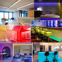 Superhelle Rote COB LED-Lichtleiste 3/5/8mm DC12V/24V Flexibel CRI90 IP65 für Fernseher