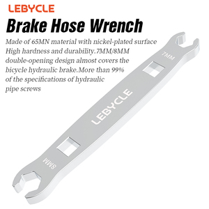 <span class=keywords><strong>Clé</strong></span> à tuyau de frein hydraulique pour vélo de route et <span class=keywords><strong>VTT</strong></span> LEBYCLE, <span class=keywords><strong>clé</strong></span> <span class=keywords><strong>dynamométrique</strong></span> 1/4 pouce pour tube d'huile de vélo, ouverture 7 mm 8 mm, outils de réparation cycliste - Product Image 2
