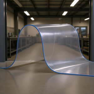 Cortina de tiras de PVC transparente de 48 x 84 pulgadas, translúcida, estilo moderno para cocina, instalación lateral, apertura bipartida izquierda y derecha - Product Image 2