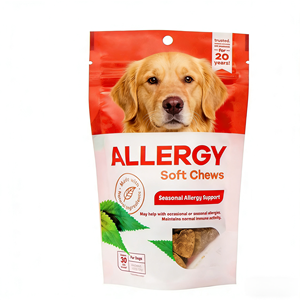 Probióticos para Aliviar la Picazón en Perros, Aceite de Pescado Omega 3 de Rápida Absorción, Sin Granos, Calostro, Refuerzo Inmunológico, Alivio de Alergias Estacionales, Suave - Product Image 1