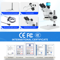 SANQTID TD-745P-UVB200 Trinocular Stereo Microscope 7-45X Continuous Zoom HDMI/USB/BNC Industrial Camera Mobile Phone PCB Repair