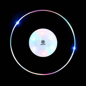 Longstargift 2025 Custom Logo LED Coasters New Year Acrylic LED Bottle Light for Party Weddings Nightclubs Colorful Halloween
