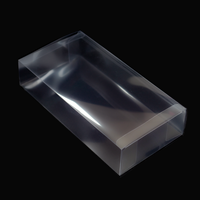 Boîte d'emballage en plastique recyclé transparente PET rectangulaire pliable de haute qualité, taille personnalisée, film mince, impression offset 4 couleurs CMYK