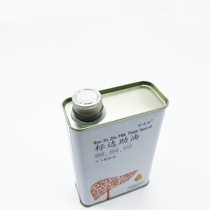 Boîte en fer blanc rectangulaire de 500 ml pour huile d'olive, contenants pour huile alimentaire avec couvercle à vis, qualité alimentaire - Product Image 6